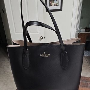 Kate Spade Black Leather Tote Bag